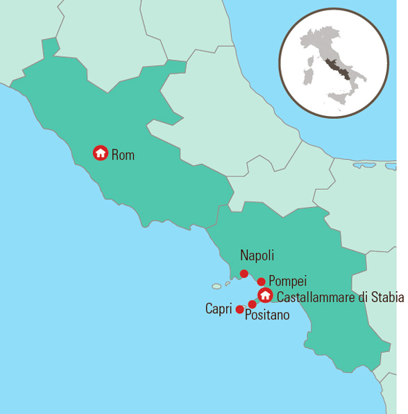 Kort Over Sorrento Rom og Sorrento Kort Over Sorrento